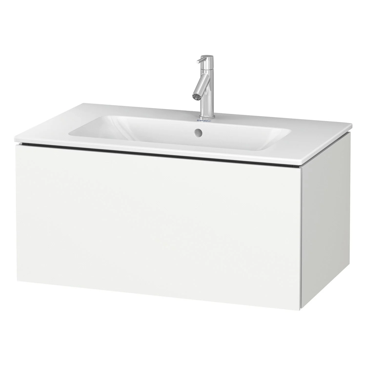 Duravit L-Cube Waschtischunterbau wandhängend mit 1 Auszug, 82 x 48,1 cm, Becken mittig Bild 2