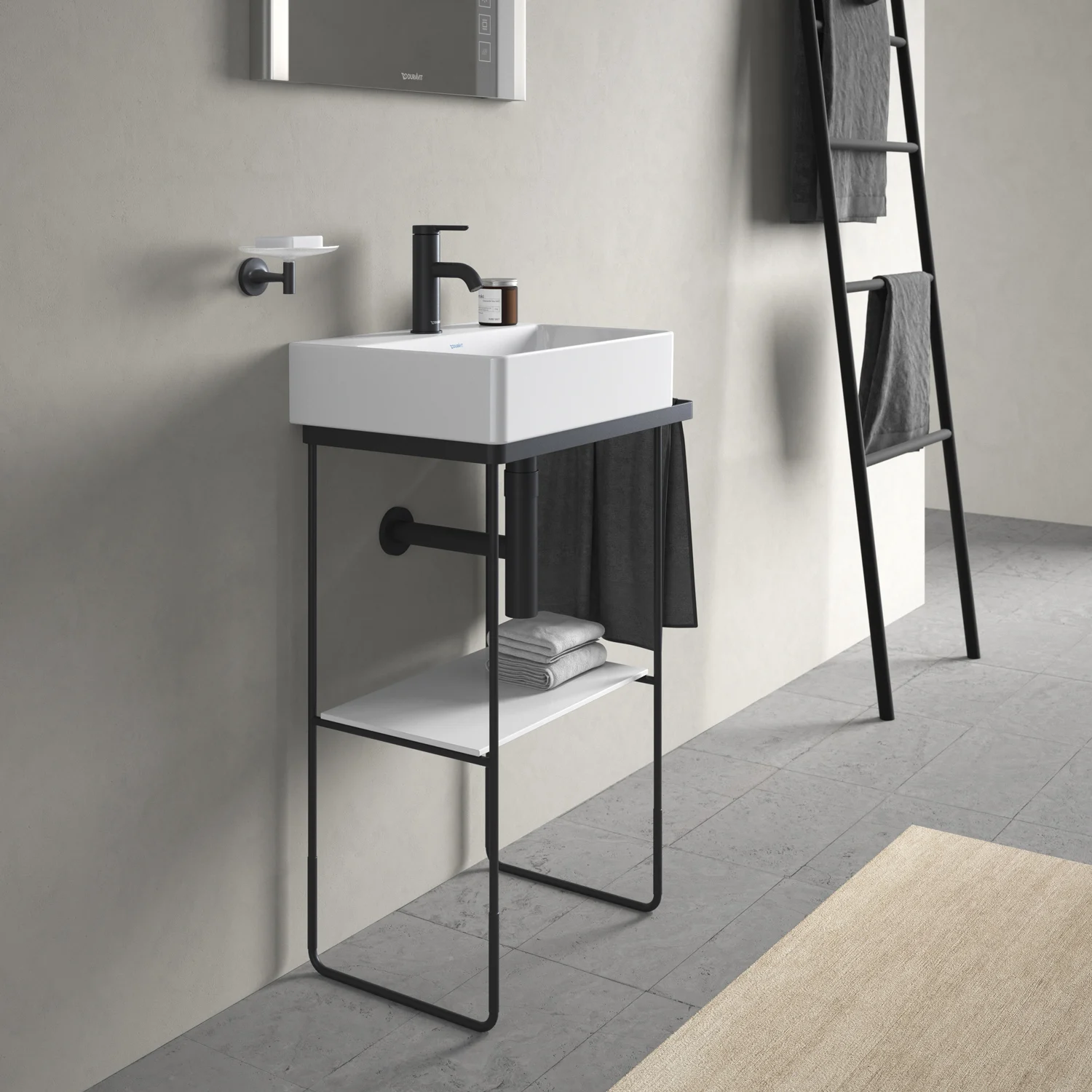 Widok boczny umywalki, Duravit