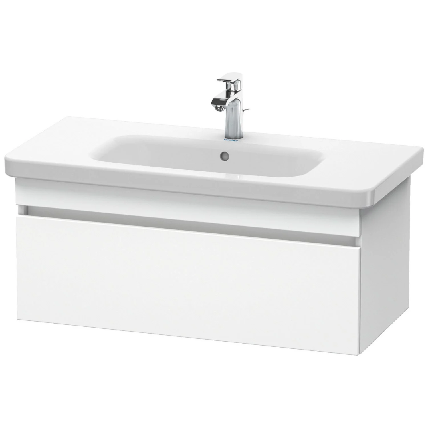Szafka pod umywalkę w bieli, widok z przodu, Duravit