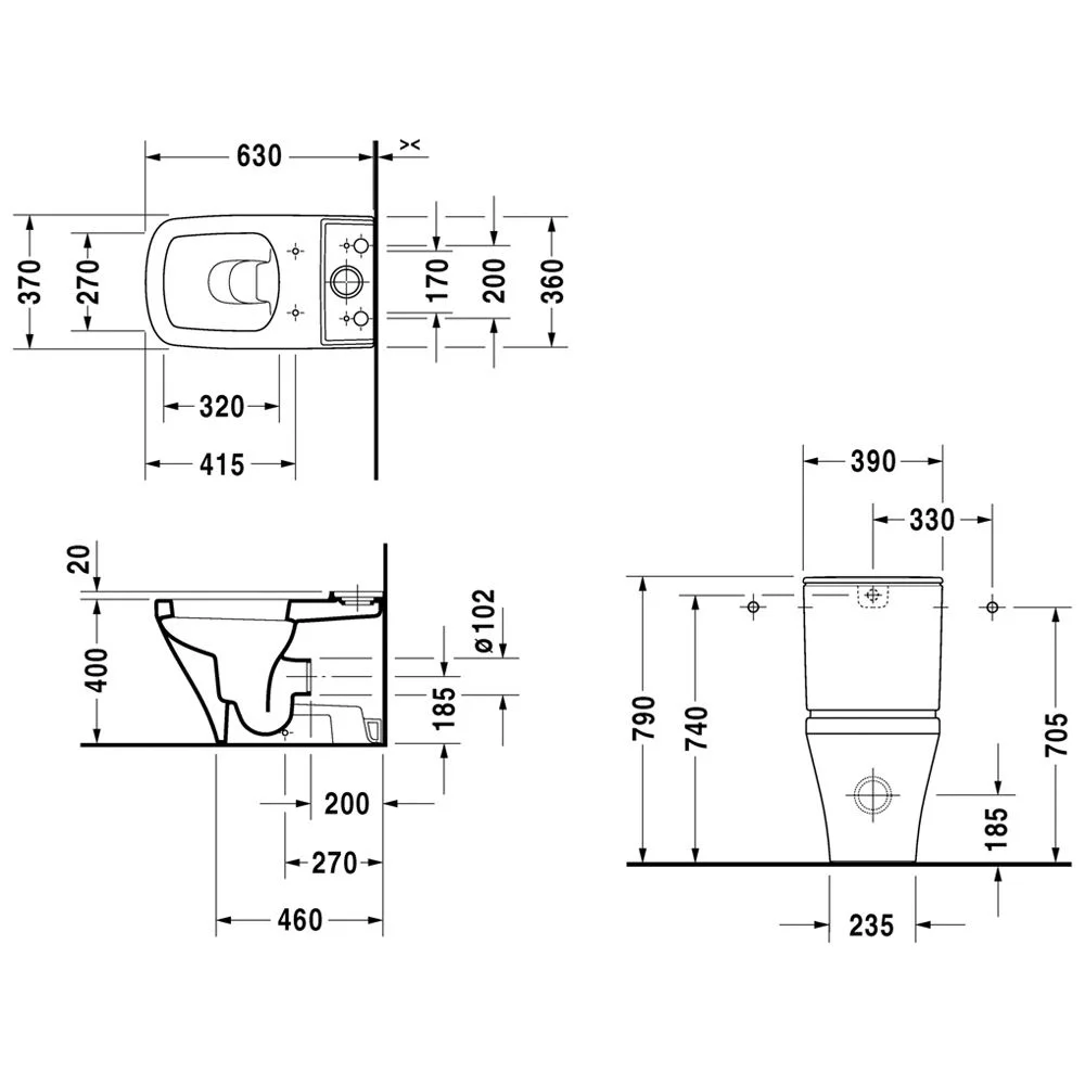 Duravit DuraStyle Stand-WC für Kombination Bild 3