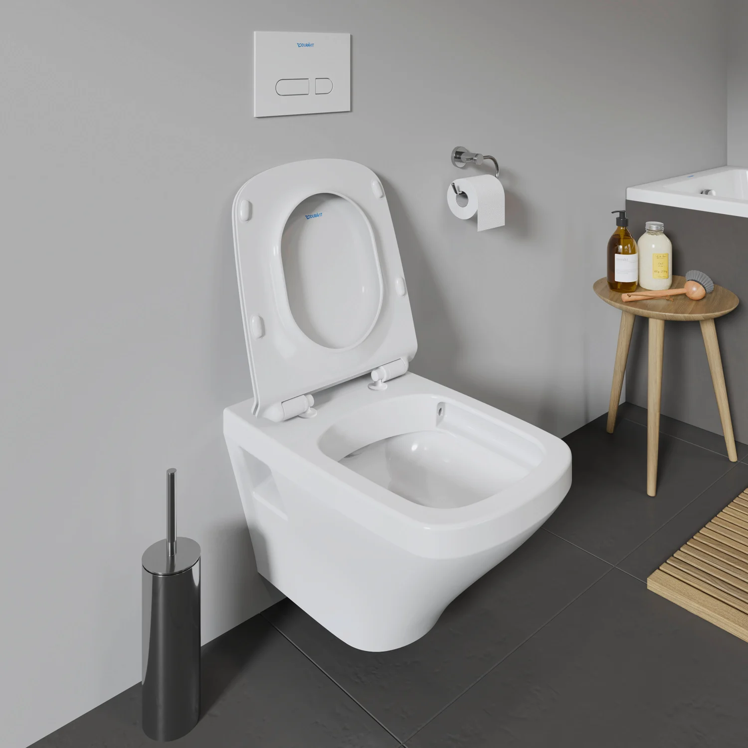 Toaleta podwieszana w nowoczesnej łazience, Duravit
