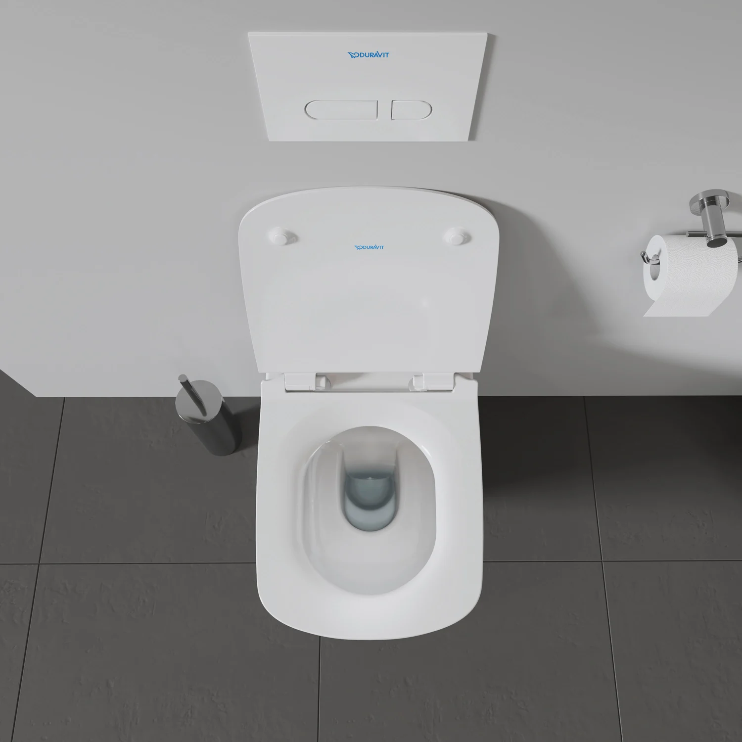 Toaleta podwieszana z góry w łazience, Duravit