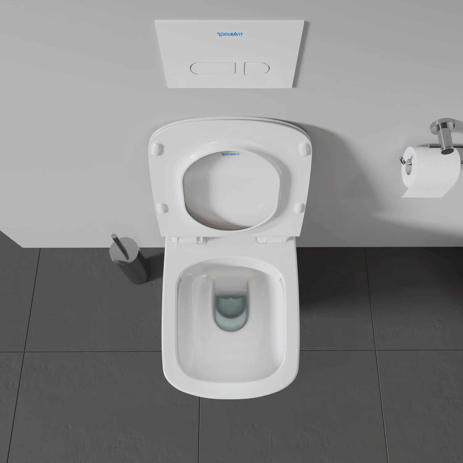 Toaleta podwieszana z góry w łazience, Duravit