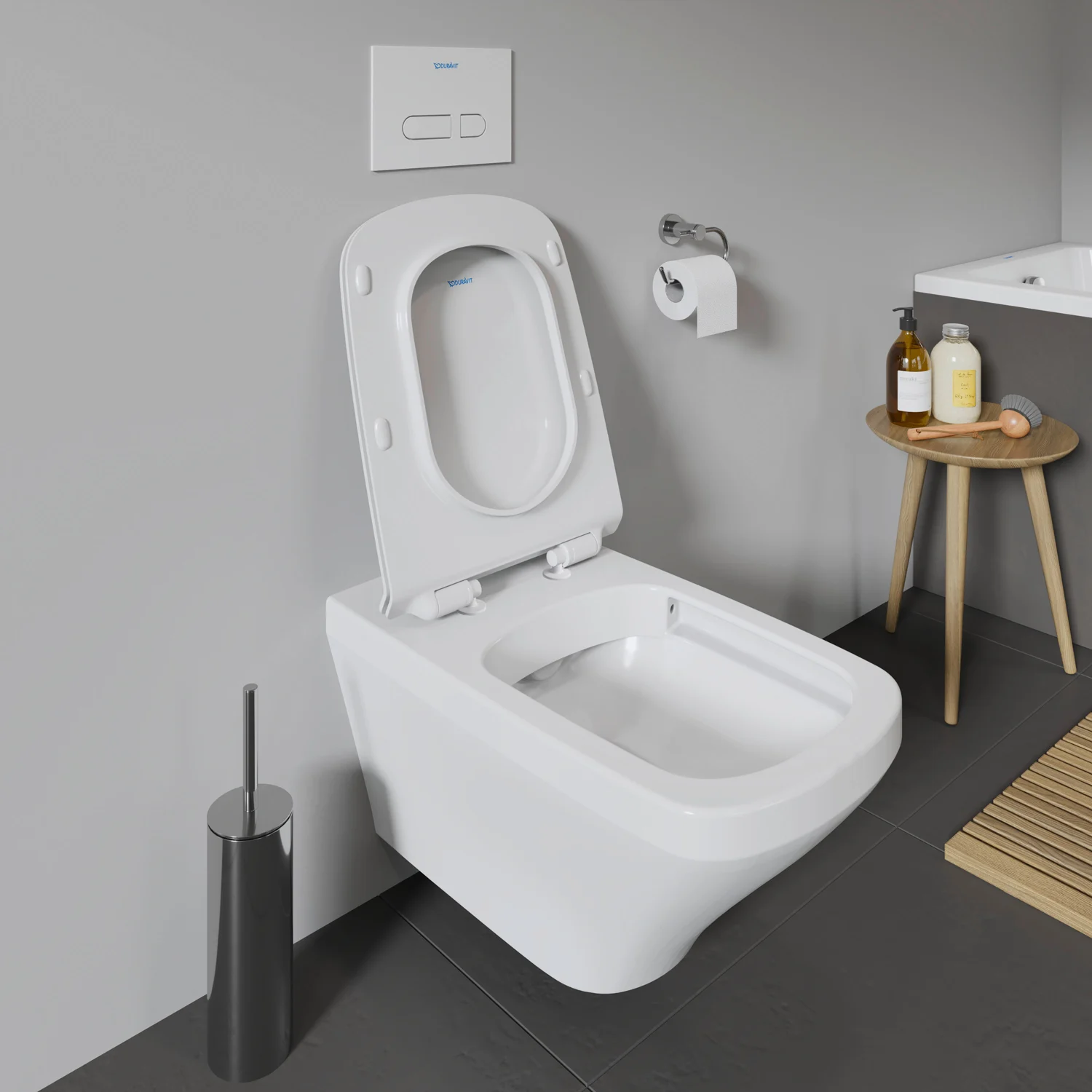 Toaleta podwieszana w nowoczesnej łazience, Duravit