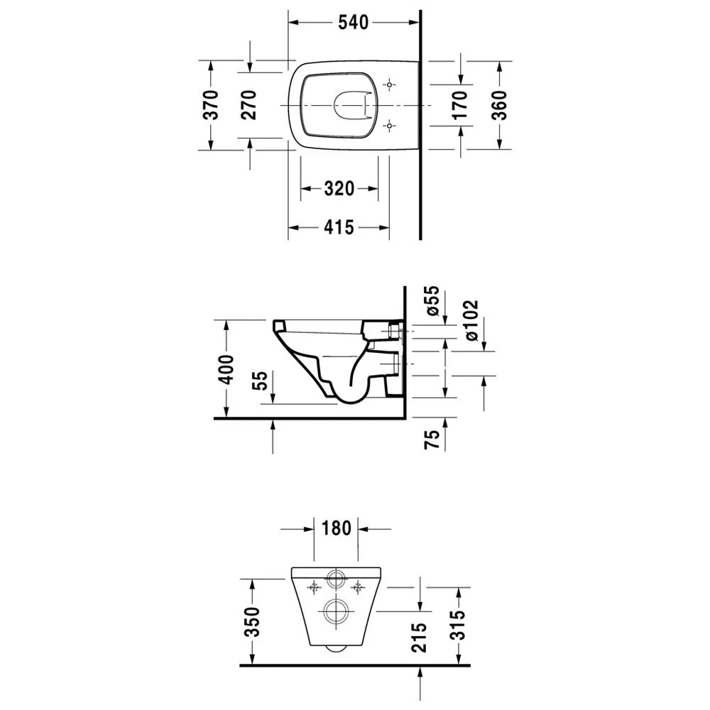 Duravit Durastyle Wand-WC, Tiefspüler Bild 2