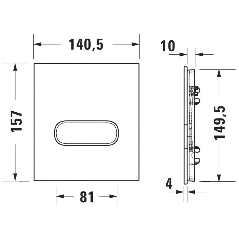 Duravit DuraSystem Betätigungsplatte A1 für Urinal, Glas Bild 2