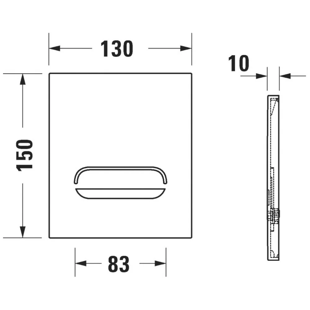 Duravit DuraSystem Betätigungsplatte A2 Batterie für Urinal, Zinkdruckguss Bild 3