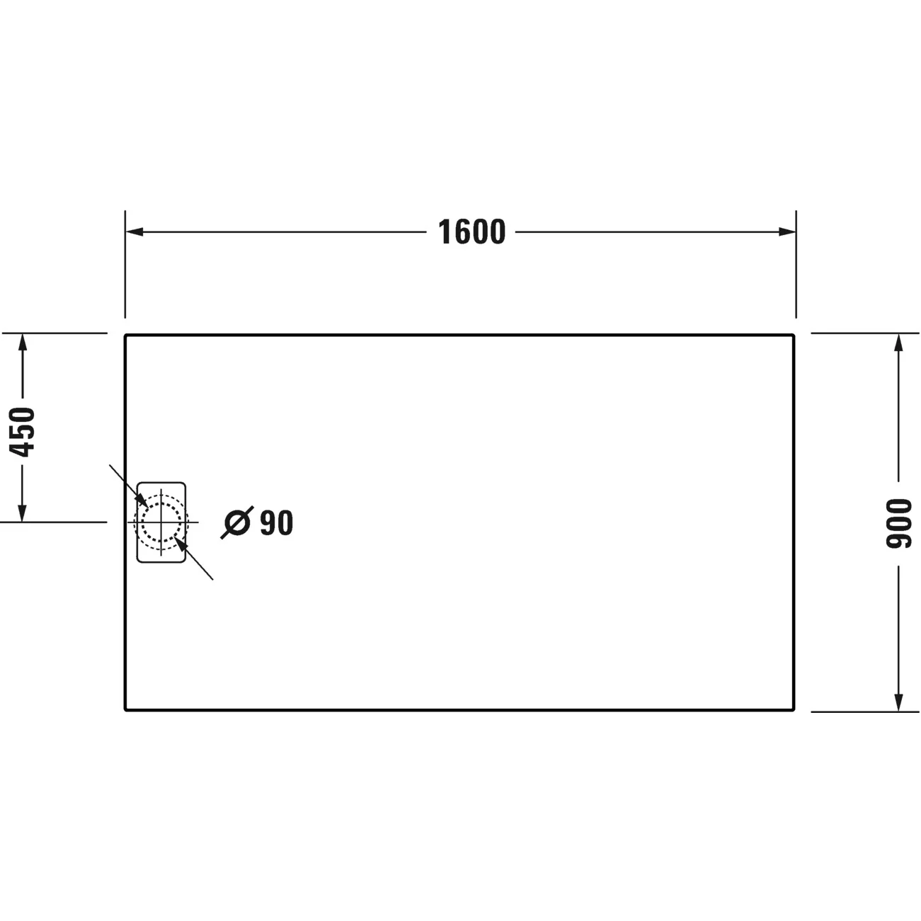 Duravit Stonetto Duschwanne Rechteck 160 x 90 cm Bild 4