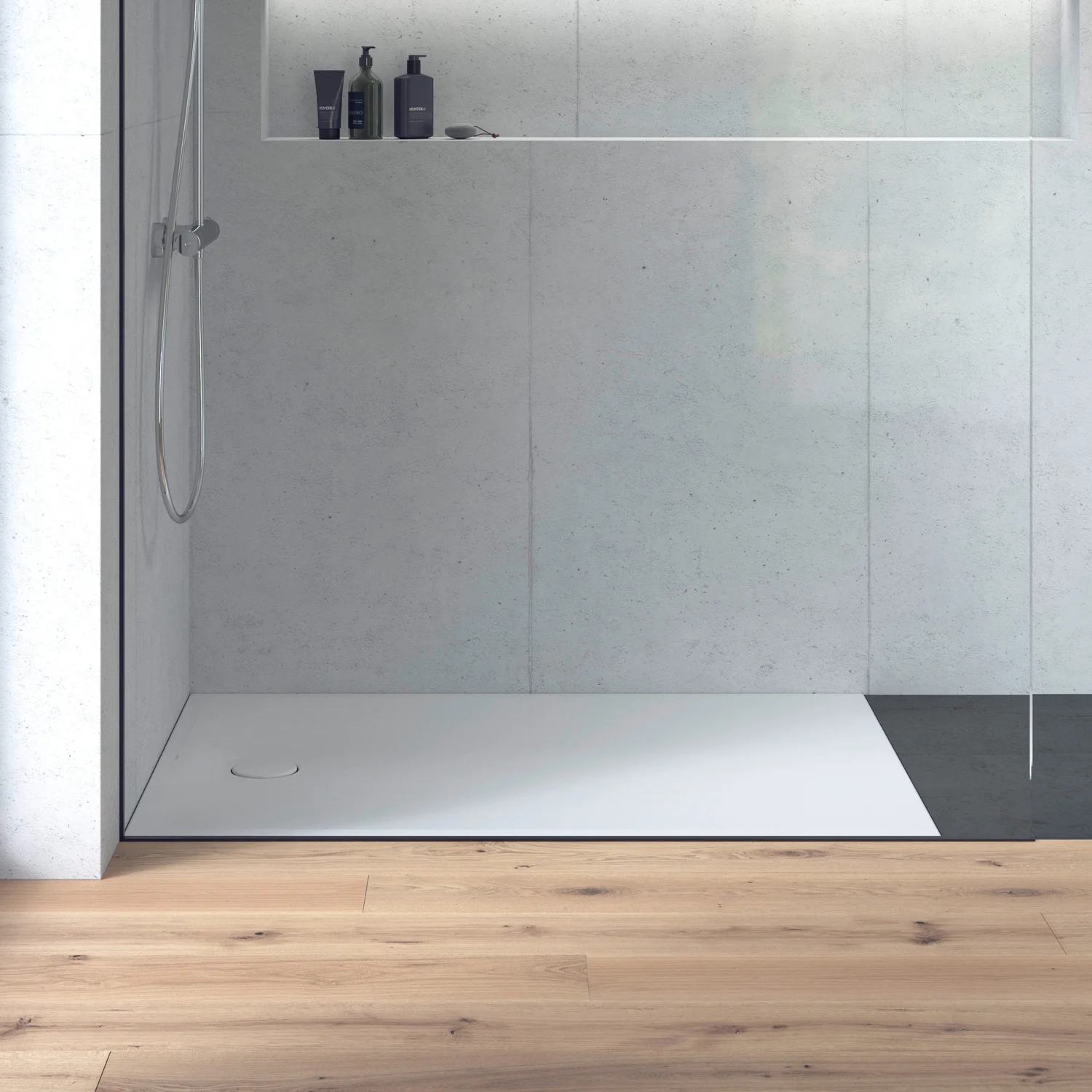 Zbliżenie brodzika w nowoczesnej łazience, Duravit