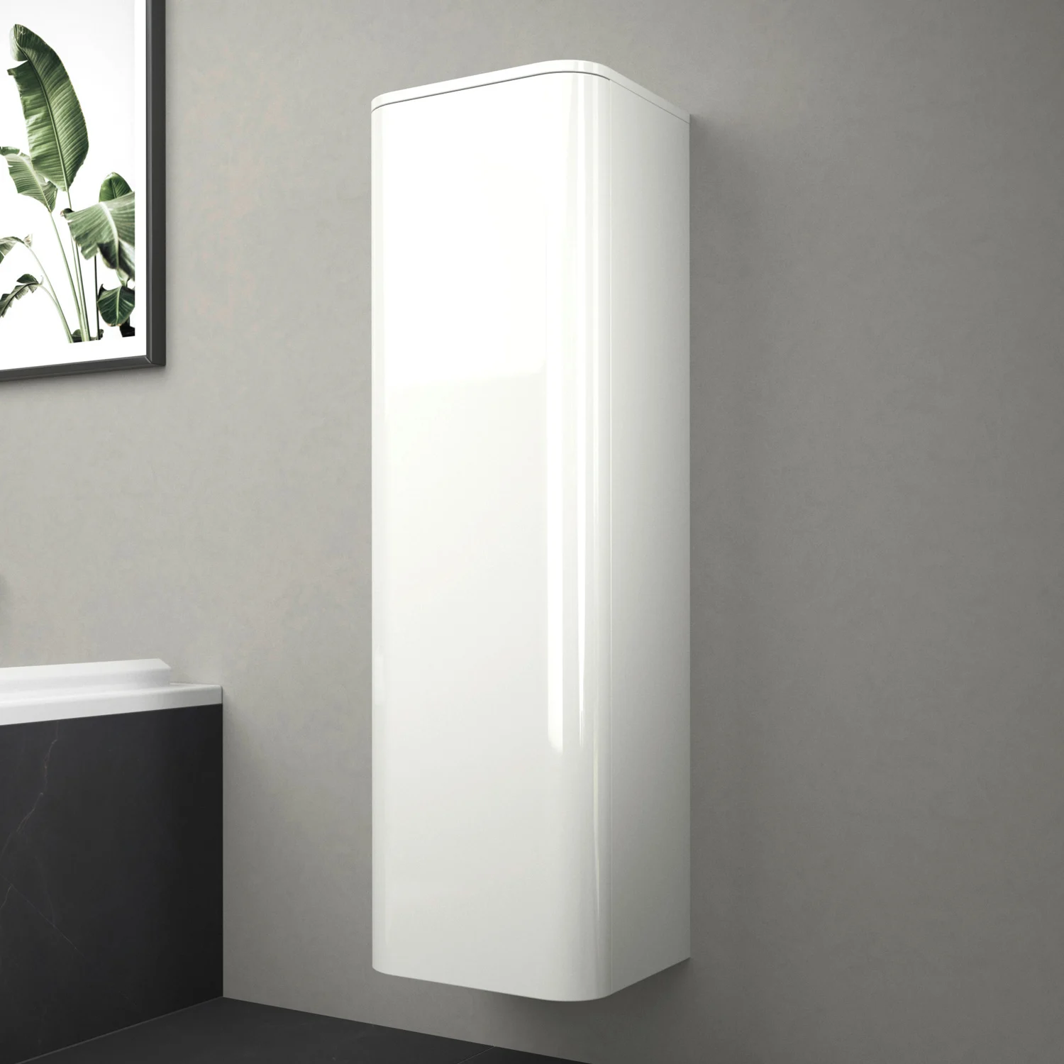 Duravit Happy D.2 Plus Halbhochschrank 3 Glasfachböden, Türanschlag links, 40 x 36 cm