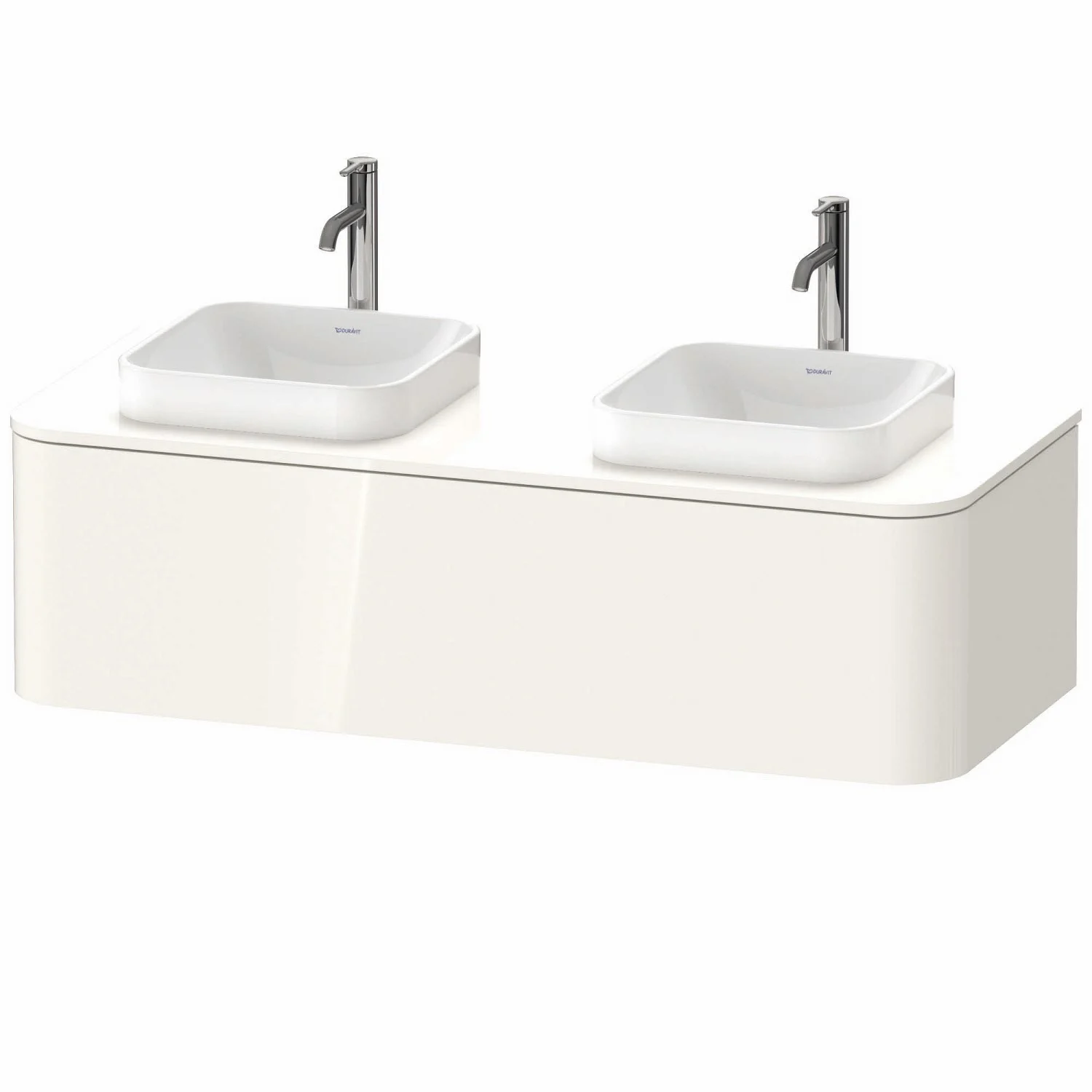 Duravit Happy D.2 Plus Waschtischunterschrank mit 1 Auszug, 130 x 35,4 cm, für Konsole und Becken beidseitig
