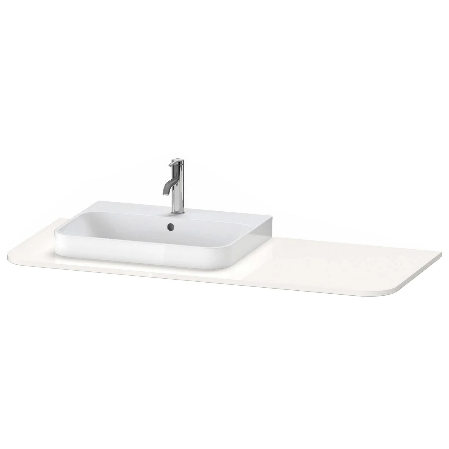 Duravit Happy D.2 Plus Konsole mit Ausschnitt links 1,6 x 130 x 55 cm