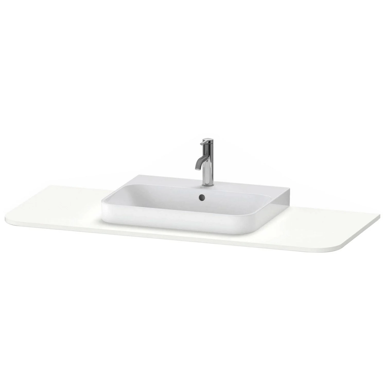Duravit Happy D.2 Plus Konsole mit Ausschnitt mittig, 1,6 x 130 x 55 cm