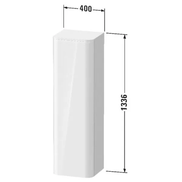 Duravit Happy D.2 Plus Halbhochschrank 3 Glasfachböden, Türanschlag rechts, 40 x 36 cm Bild 3