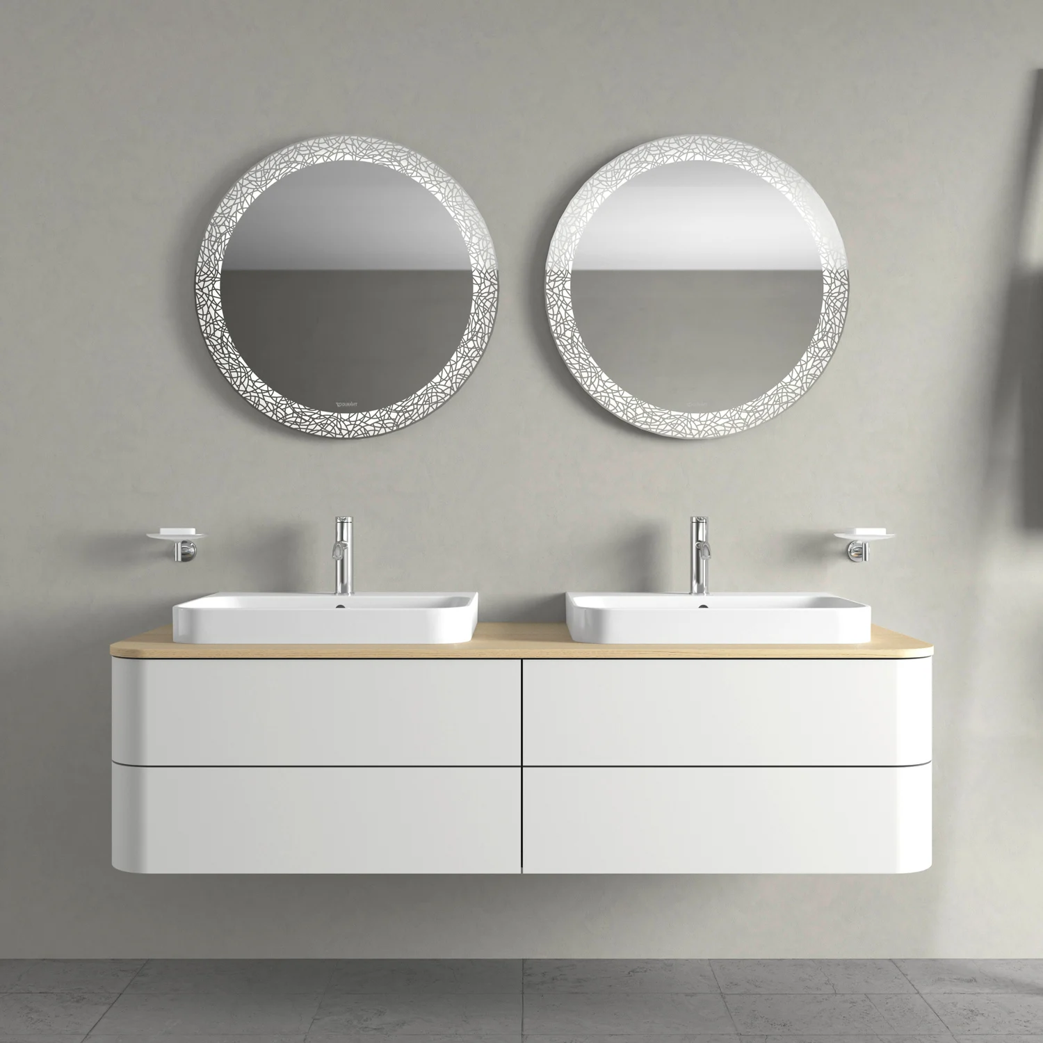 Duravit Happy D.2 Plus Aufsatzbecken 60 cm weiß, mit Überlauf, 1 Hahnloch Bild 7