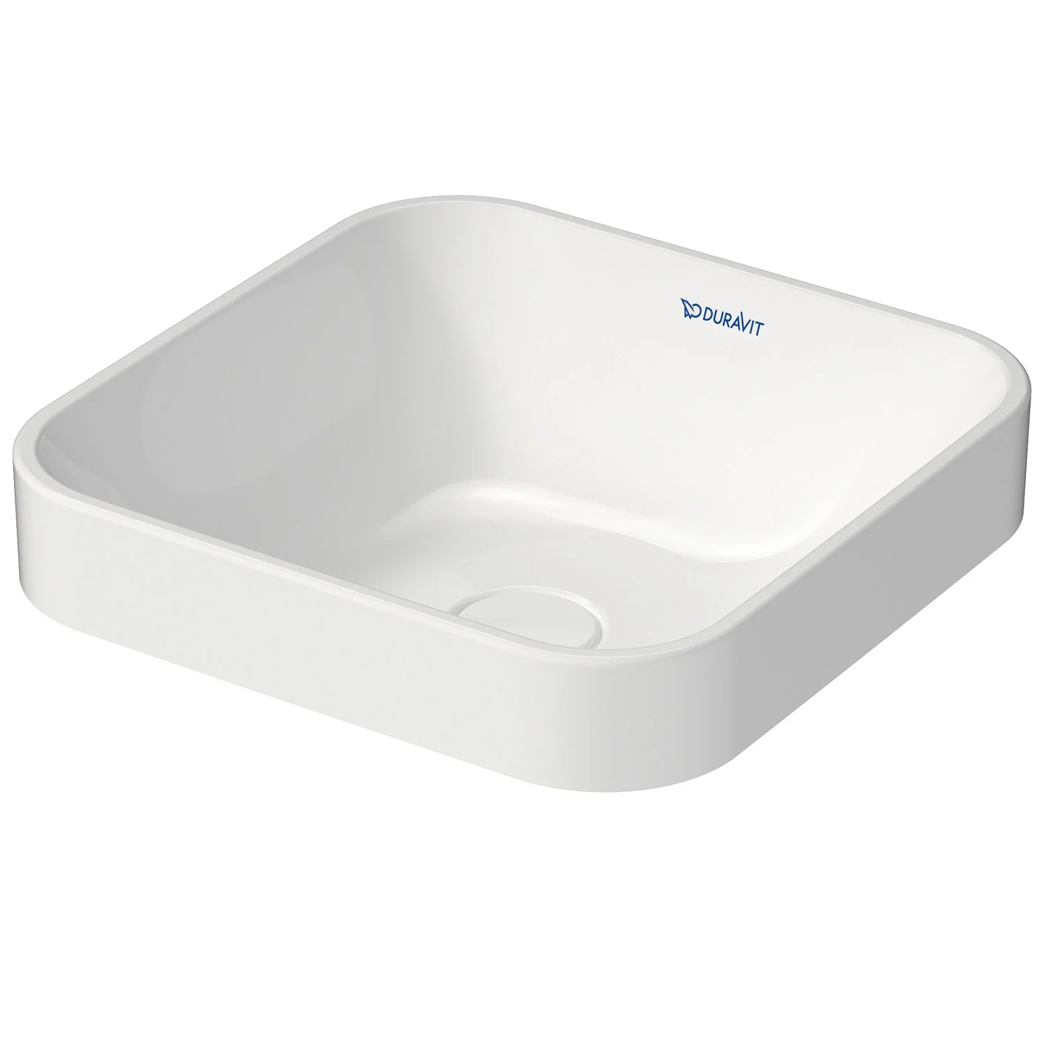 Duravit Happy D.2 Plus Aufsatzbecken 40 cm weiß, ohne Überlauf, ohne Hahnlochbank