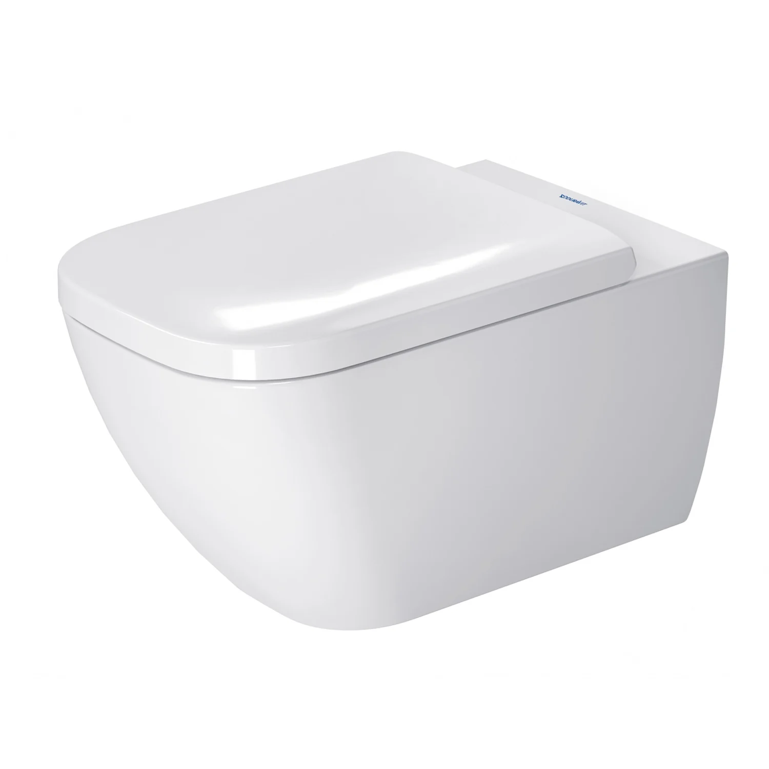 Biały widok boczny toalety na neutralnym tle, Duravit