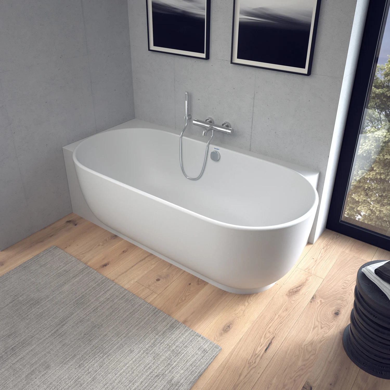 Duravit Luv Badewanne Ecke links 185 x 95 cm Bild 7