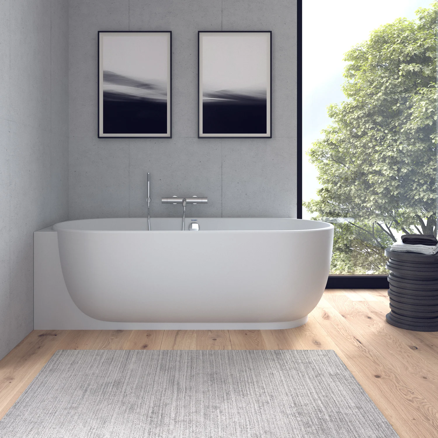 Duravit Luv Badewanne Ecke links 185 x 95 cm Bild 8