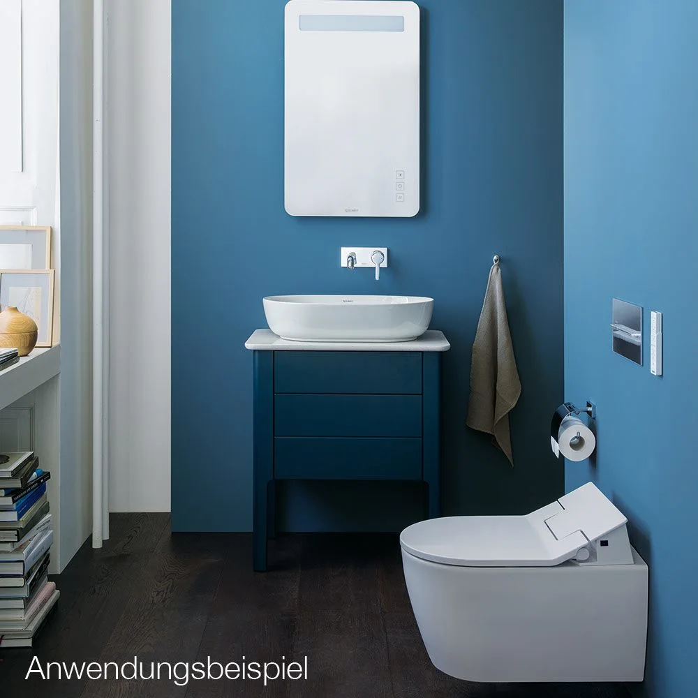 Duravit Luv Quarzsteinkonsole 68,8 x 47,5 cm mit 1 Ausschnitt Bild 2