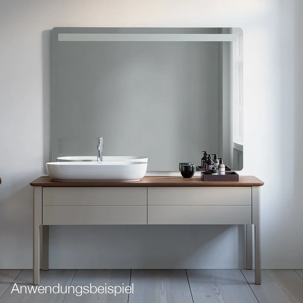 Umywalka z dużym lustrem w łazience, Duravit