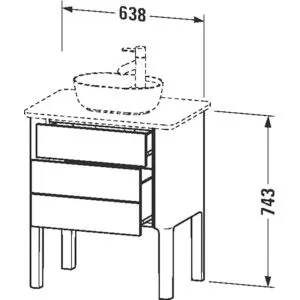 Duravit Luv Waschtischunterbau für Konsole stehend 68,8 x 74,3 cm Bild 5