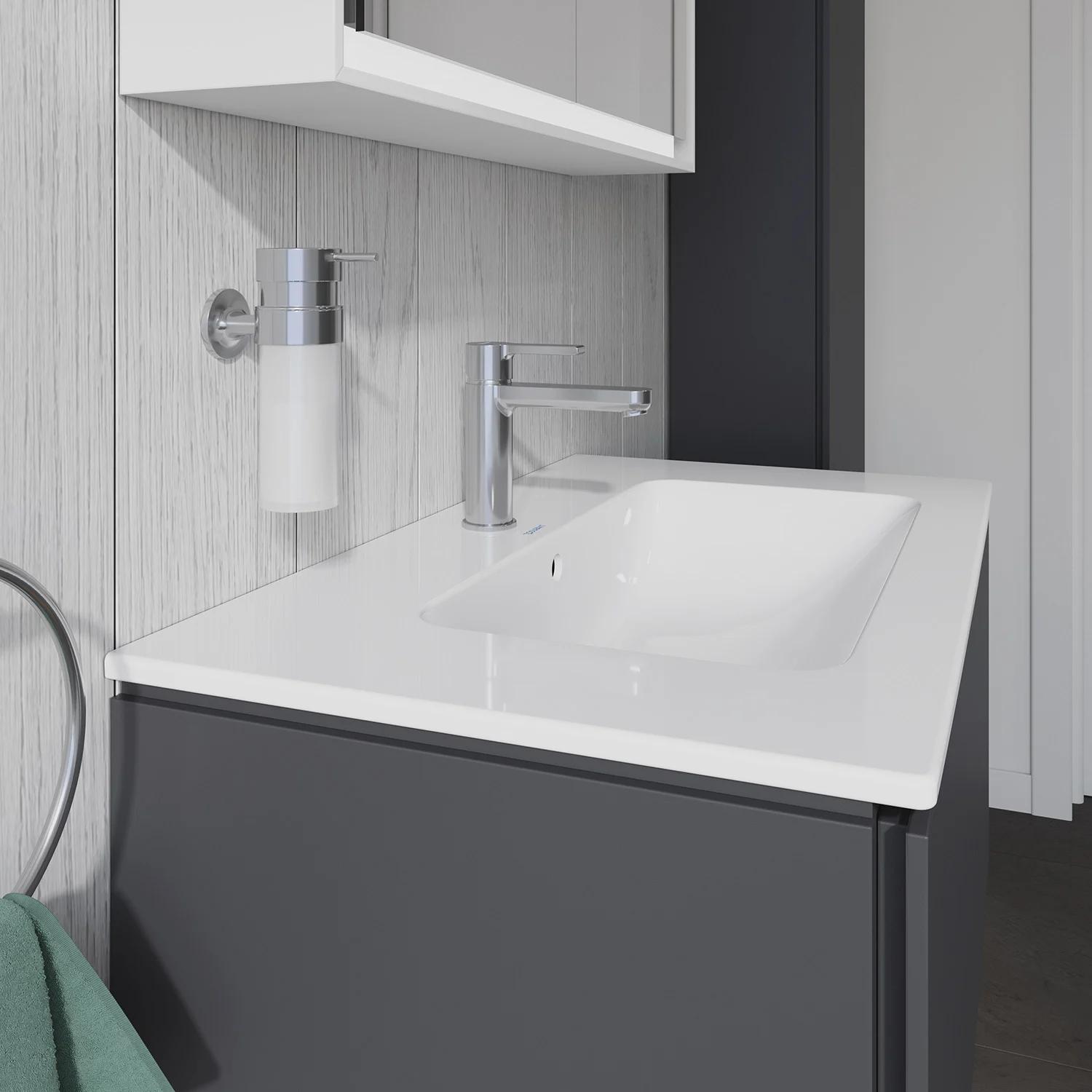 Duravit ME by Starck Möbelwaschtisch 83 cm mit 1 Hahnloch Bild 3