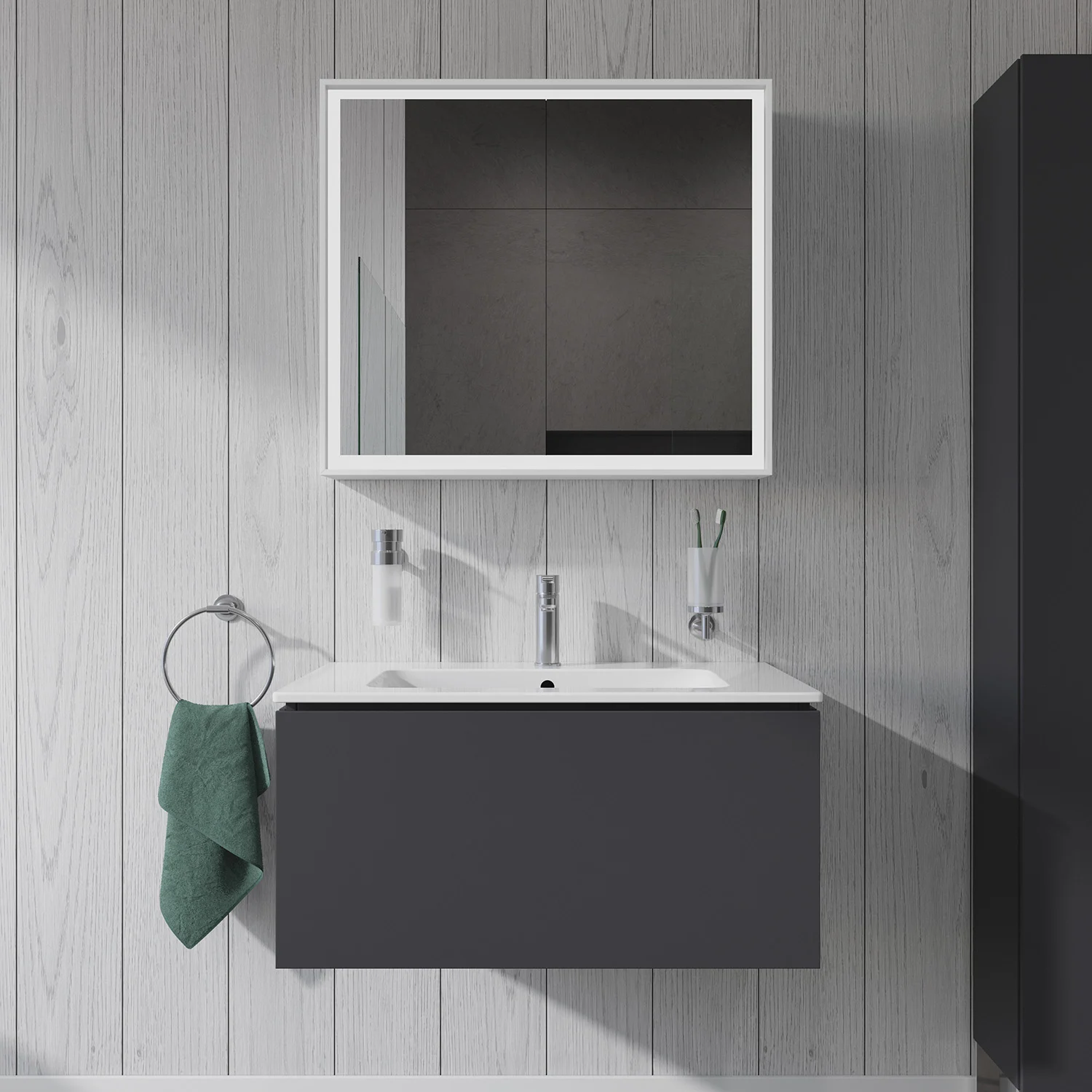 Duravit ME by Starck Möbelwaschtisch 83 cm mit 1 Hahnloch Bild 4