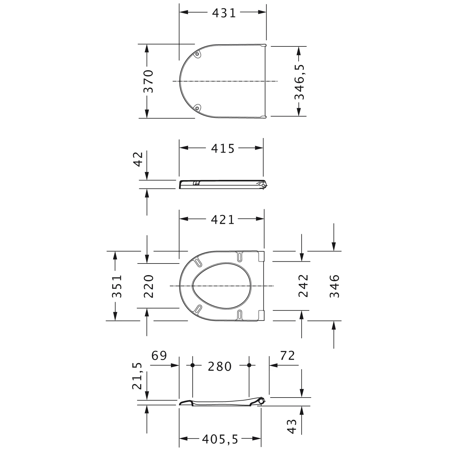 Duravit Starck 3 WC-Sitz mit Absenkautomatik Bild 5