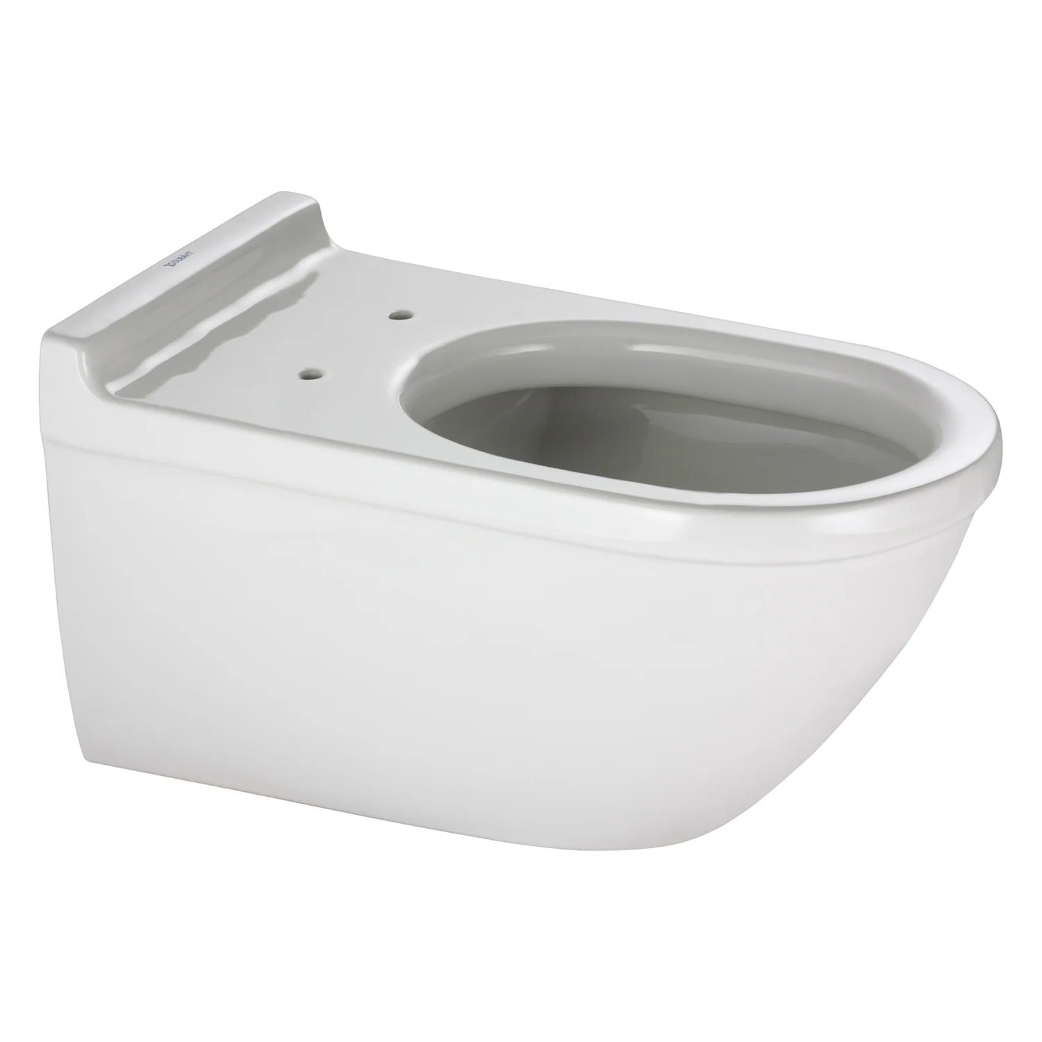 Biała miska WC z widokiem z boku, Duravit