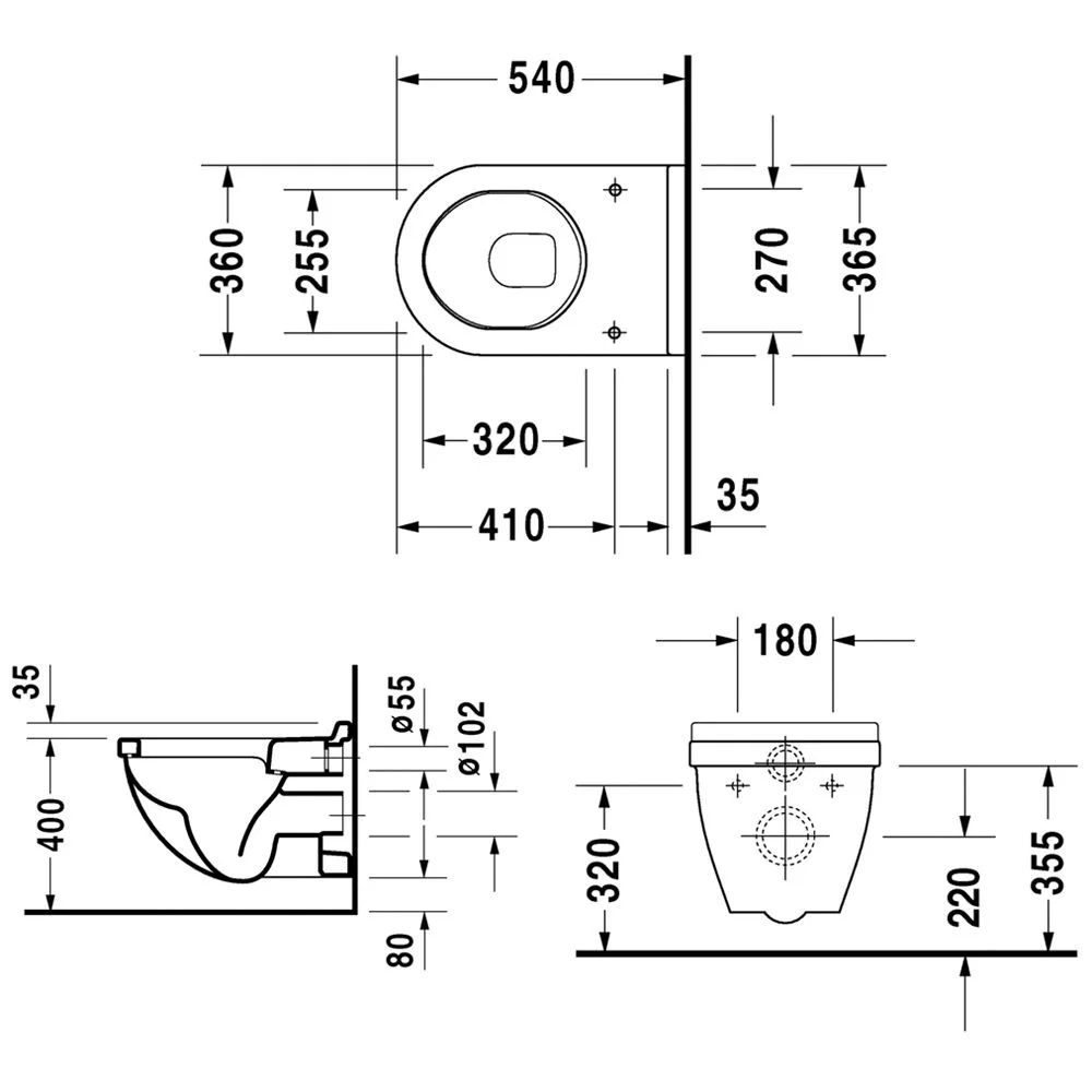 Duravit Starck 3 Wand-WC Set Bild 4
