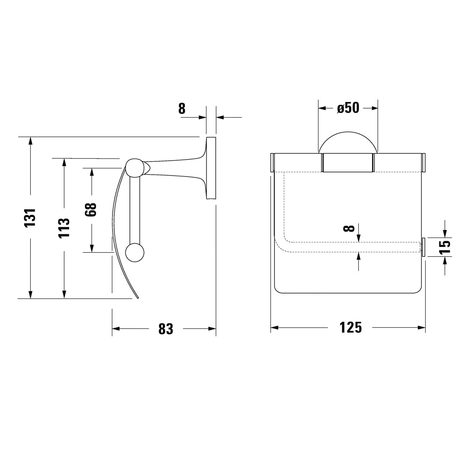 Duravit Strack T Papierrollenhalter mit Deckel Bild 5