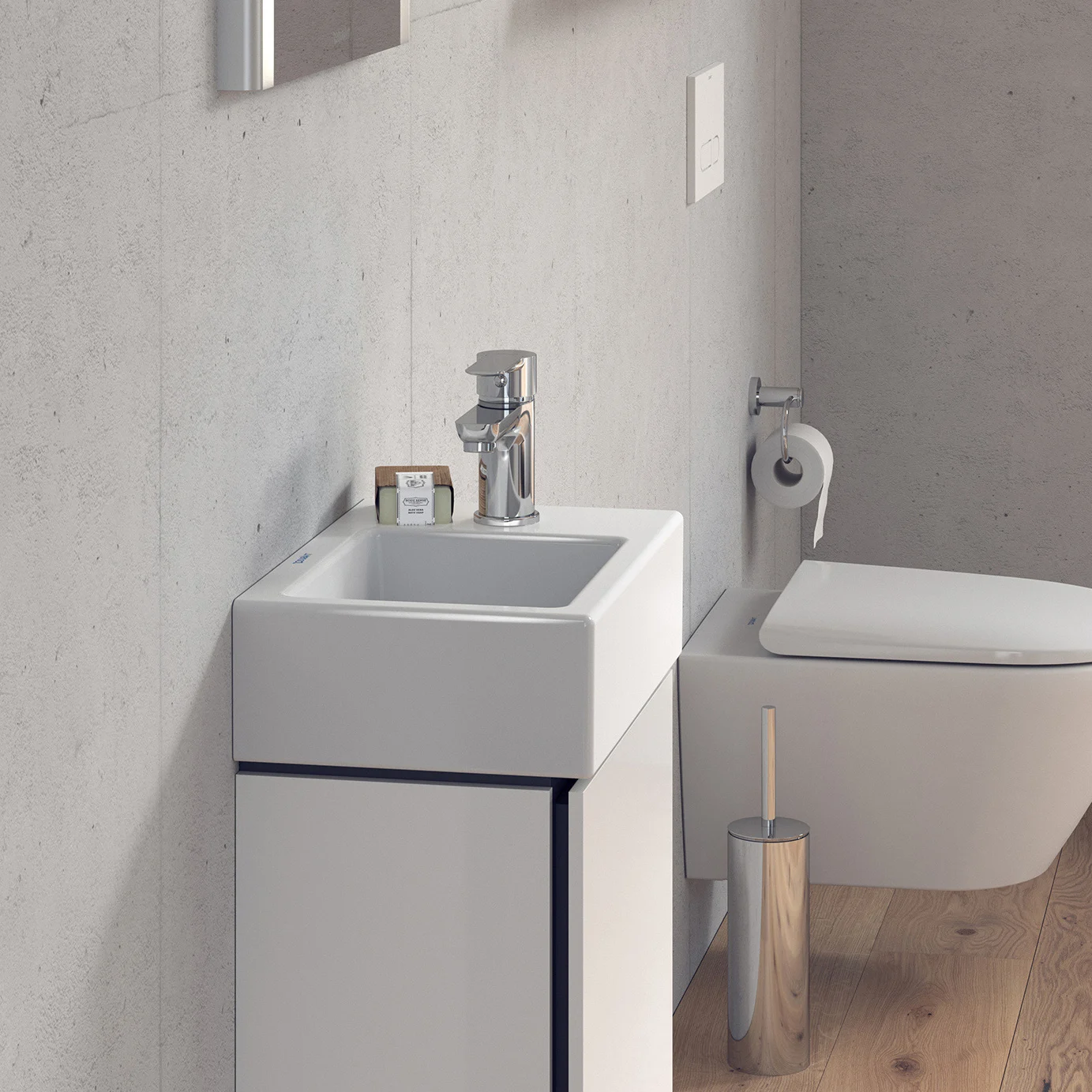 Duravit Vero Air Handwaschbecken mit 1 Hahnloch 38 x 25 cm, ohne Überlauf Bild 8