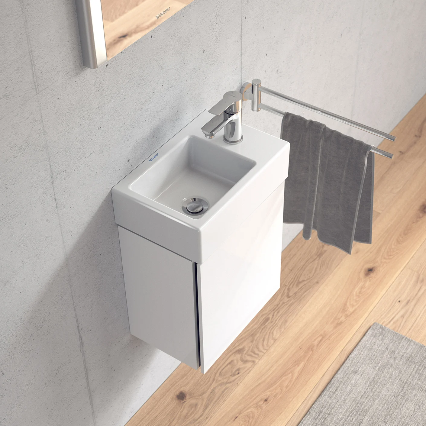 Duravit Vero Air Handwaschbecken mit 1 Hahnloch 38 x 25 cm, ohne Überlauf Bild 9
