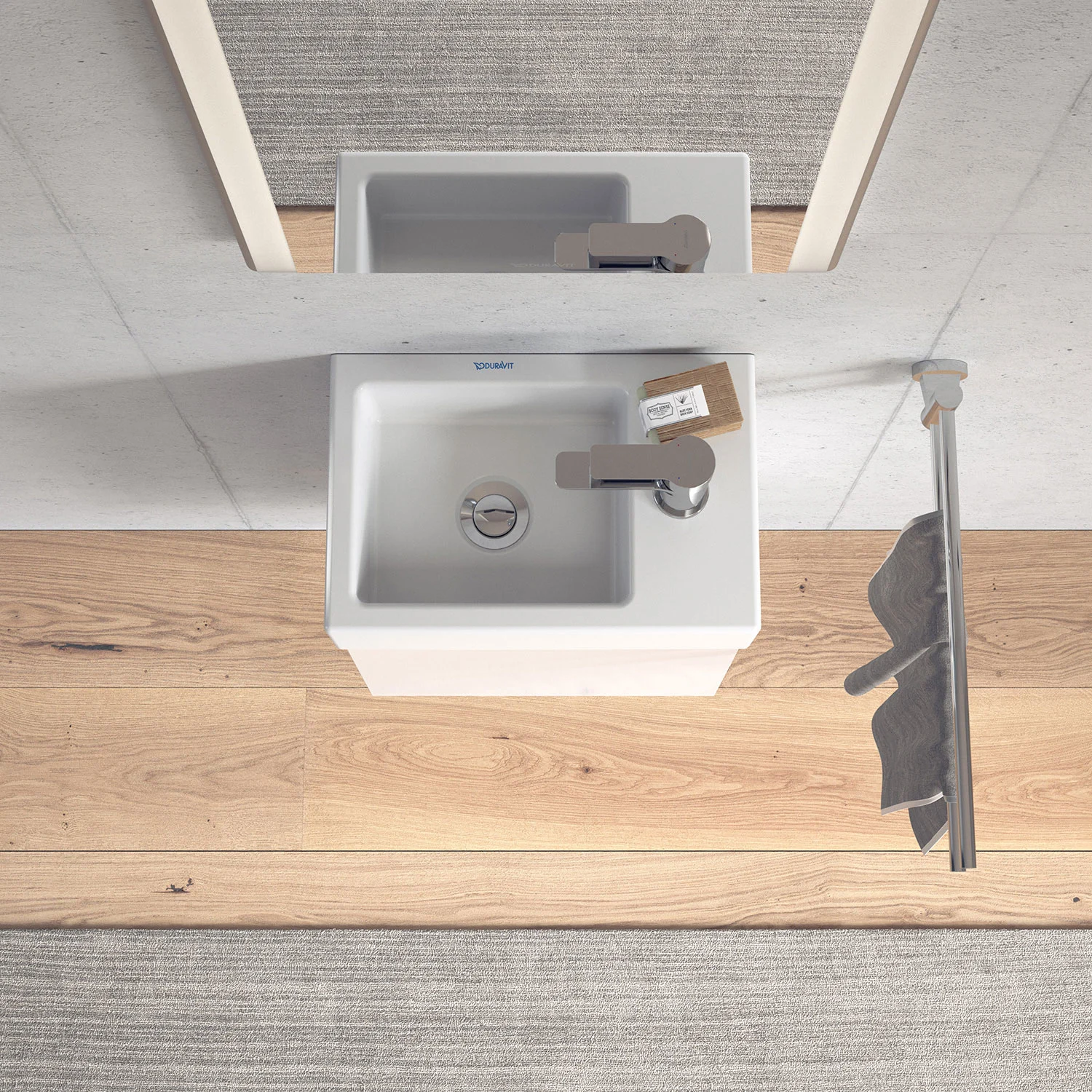 Duravit Vero Air Handwaschbecken mit 1 Hahnloch 38 x 25 cm, ohne Überlauf Bild 10