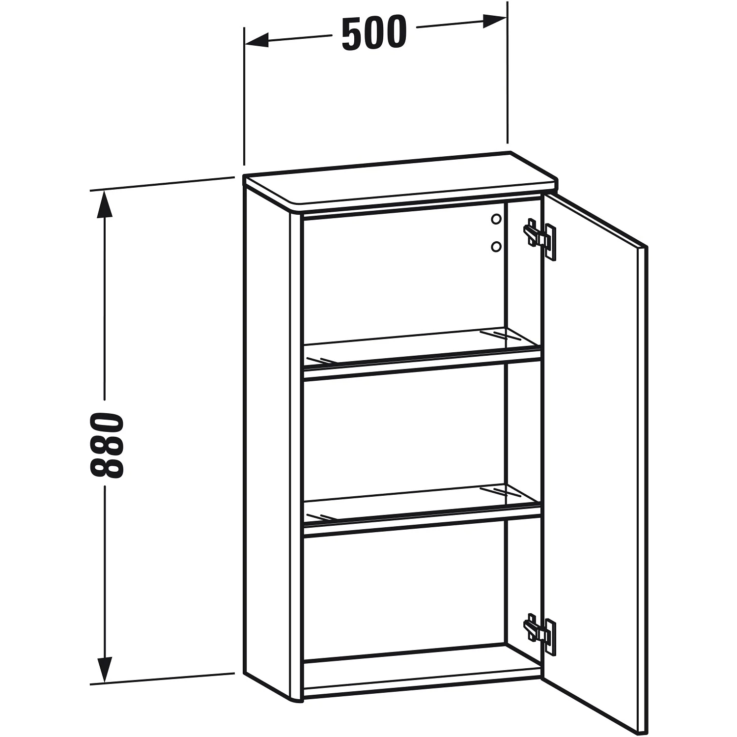 Duravit XSquare Halbhochschrank wandhängend, Türanschlag rechts Bild 3