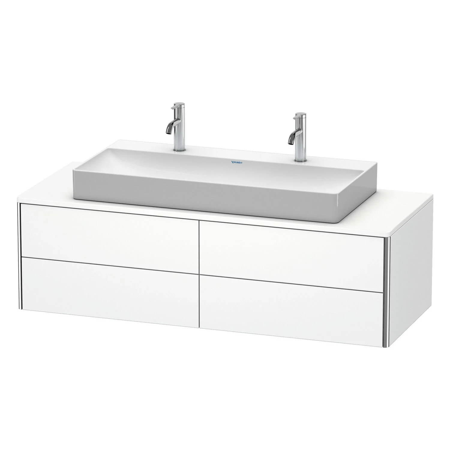 Duravit XSquare Waschtischunterbau für Konsole wandhängend 140 cm mit 4 Schubkästen, für Becken mittig Bild 2
