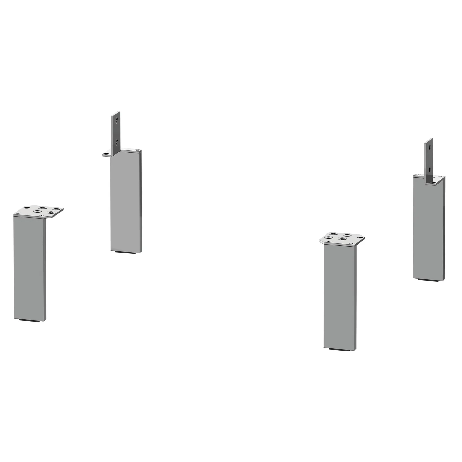 Duravit Sockelfüße Aluminium, 4 Stück