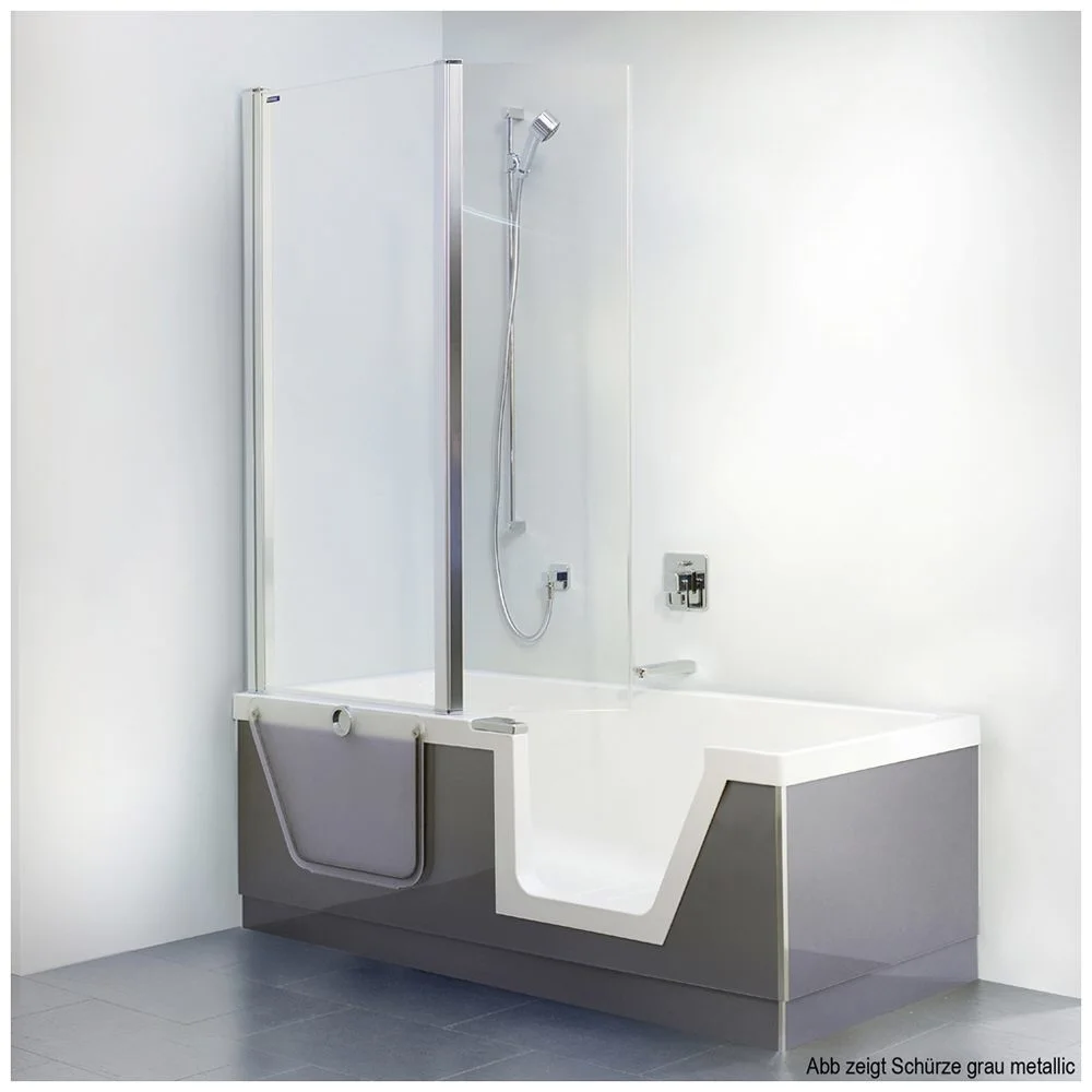 DUSCHOLUX Step-in Pure Badewanne 160 x 75 cm Einstieg rechts