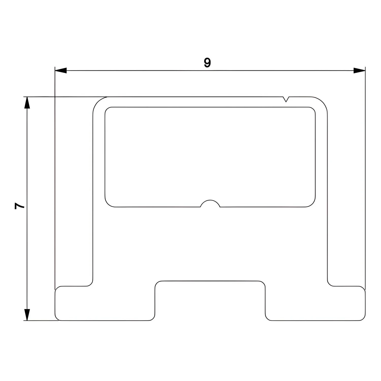DUSCHOLUX Magnetprofil 215 cm