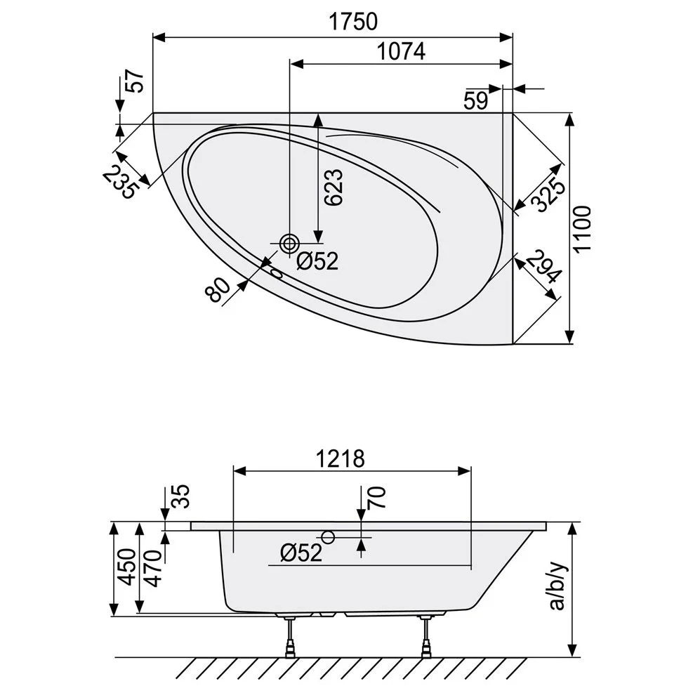 DUSCHOLUX Malaga 471 Raumsparwanne asymmetrisch rechts Bild 3