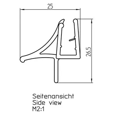 DUSCHOLUX Wasserabweisprofil für Magic Plus Bild 2