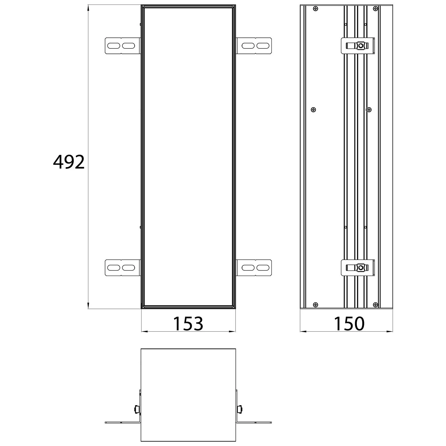 Emco asis plus Toilettenbürstengarnitur - Modul - Unterputzmodell 15,4 x 49,2 cm Bild 3