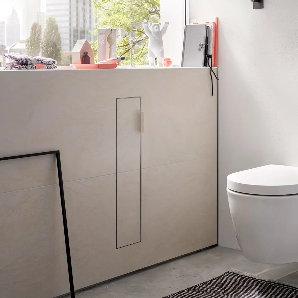 Emco asis plus WC-Modul - Unterputzmodell 15,4 x 65,8 cm, Türanschlag links Bild 2