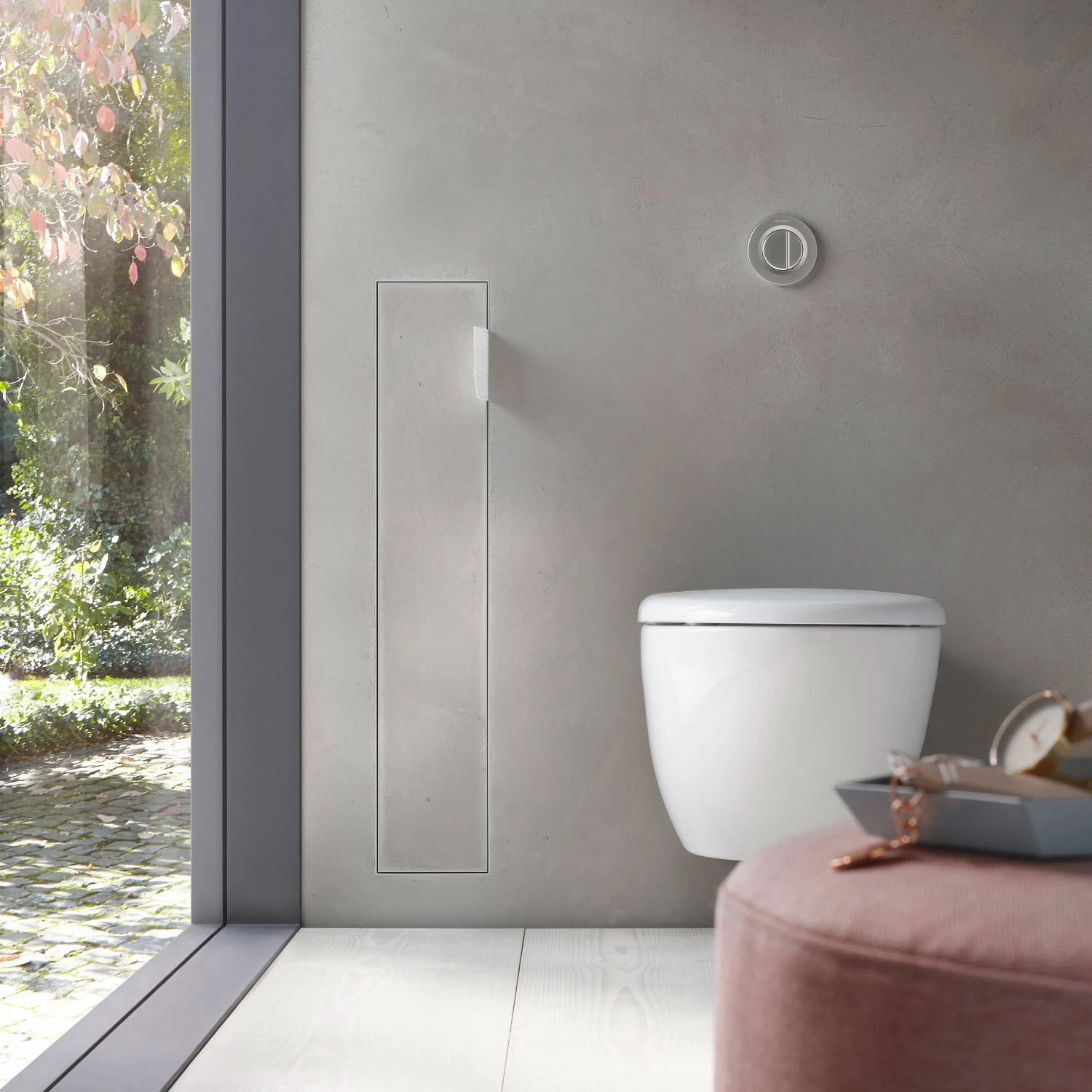 Emco asis plus WC-Modul - Unterputzmodell 15,4 x 80,3 cm, Türanschlag links Bild 2