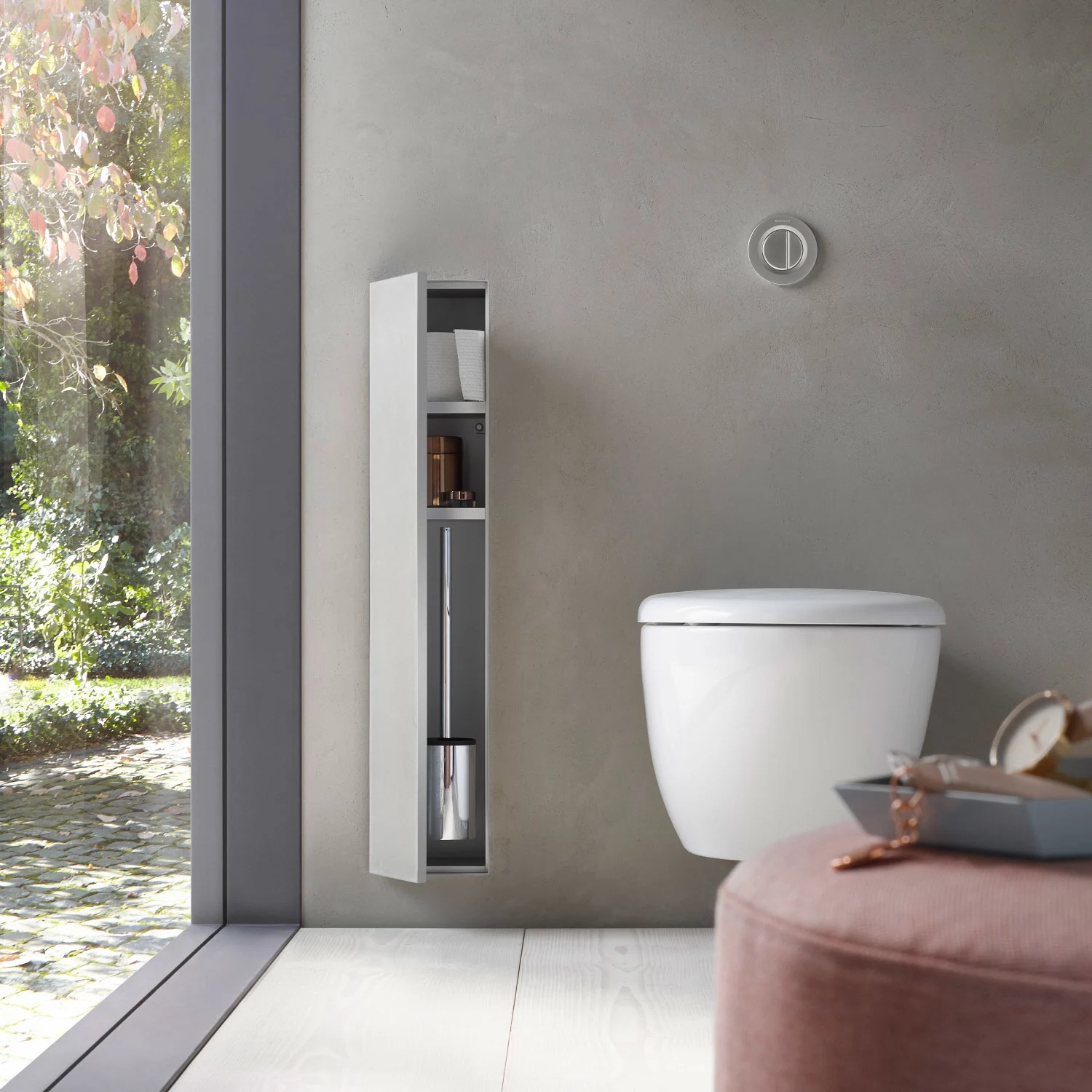 Emco asis plus WC-Modul - Unterputzmodell 15,4 x 80,3 cm, Türanschlag rechts Bild 3