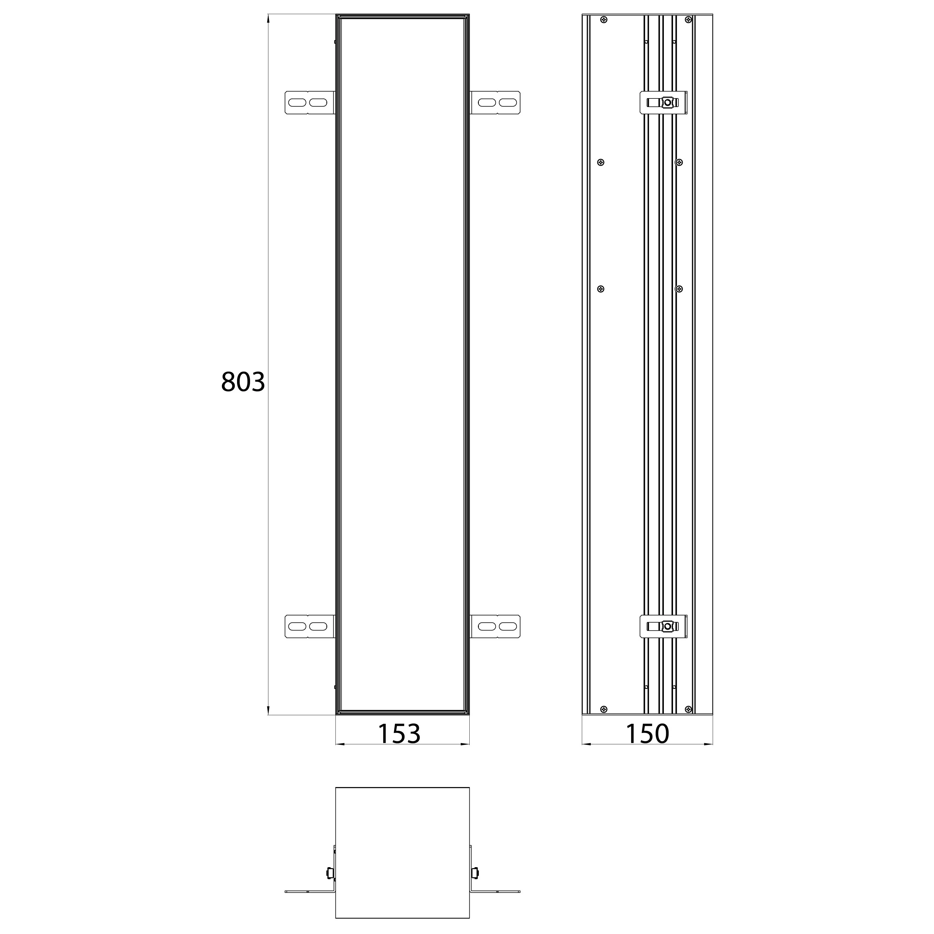 Emco asis plus WC-Modul - Unterputzmodell 15,4 x 80,3 cm, Türanschlag rechts Bild 4