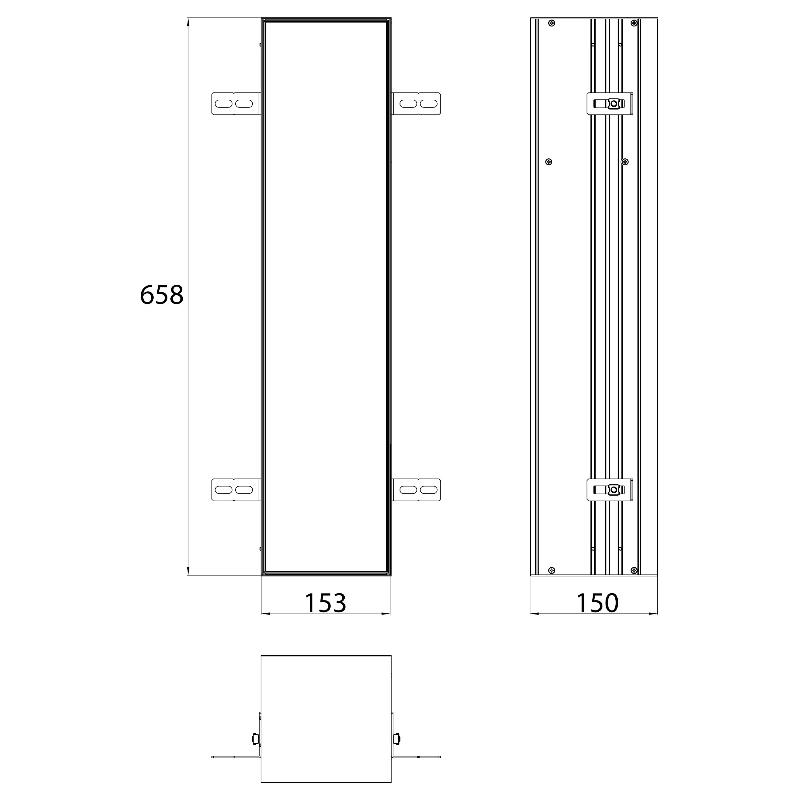 Emco asis plus WC-Modul - Unterputzmodell 15,4 x 65,8 cm, Türanschlag rechts Bild 4