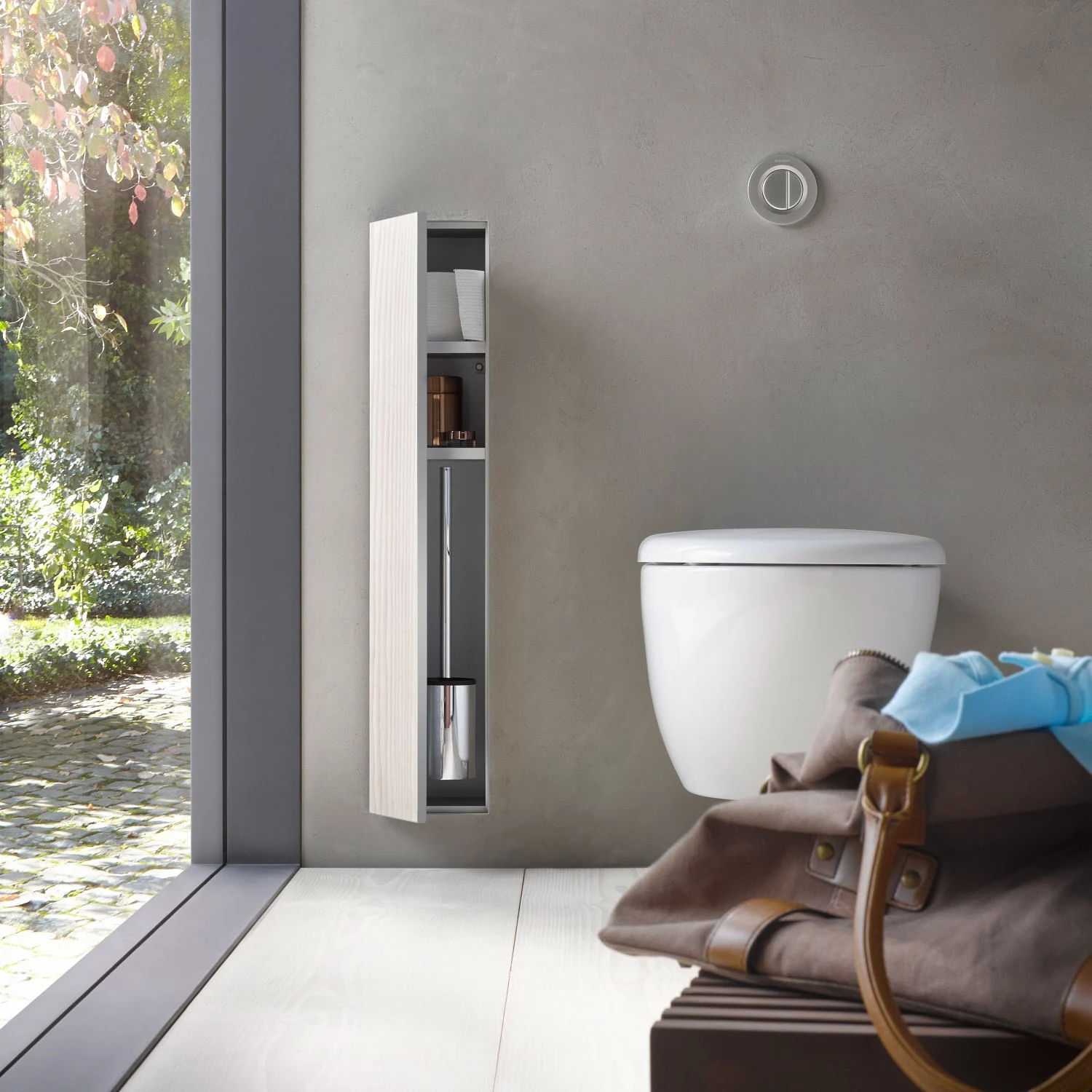 Emco asis plus WC-Modul - Unterputzmodell 15,4 x 80,3 cm, Türanschlag links Bild 3