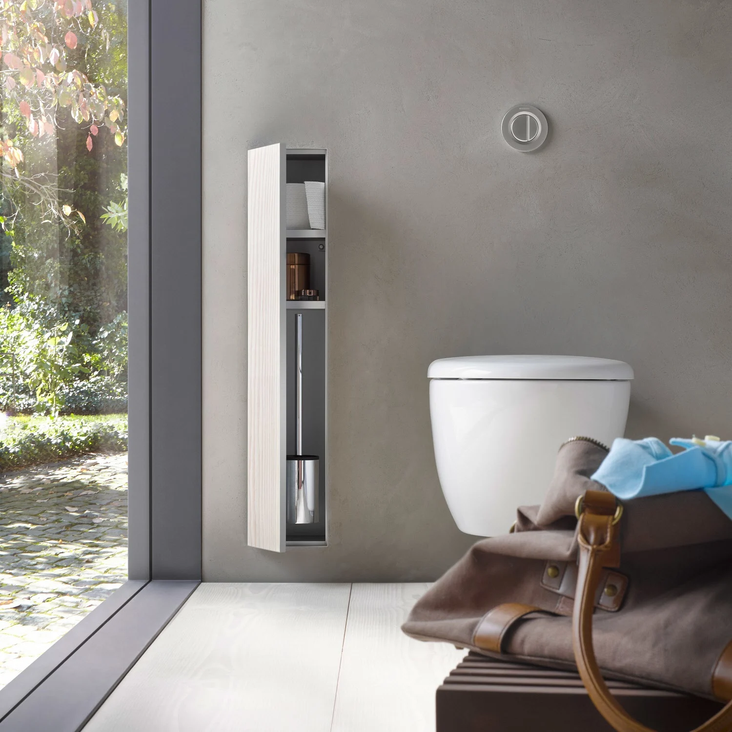 Emco asis plus WC-Modul - Unterputzmodell 15,4 x 80,3 cm, Türanschlag rechts Bild 3